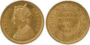 1vet Mohur Britisch-Indien (1858-1947) Gold Victoria (1819 - 1901)