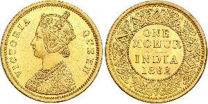 1vet Mohur Britisch-Indien (1858-1947) Gold Victoria (1819 - 1901)