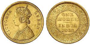 1vet Mohur Britisch-Indien (1858-1947) Gold Victoria (1819 - 1901)