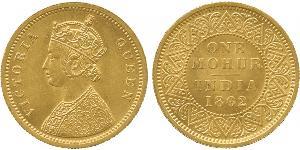 1vet Mohur Raj Britannico (1858-1947) Oro Vittoria (1819 - 1901)