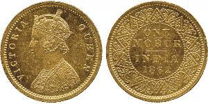 1vet Mohur Raj Britannico (1858-1947) Oro Vittoria (1819 - 1901)