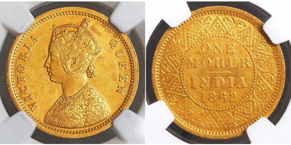 1vet Mohur 英属印度 (1858 - 1947) 金 维多利亚 (英国君主)