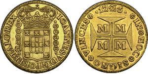 20000 Reis Brasilien Gold Johann V. von Portugal (1689-1750)