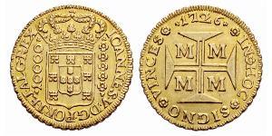 20000 Reis Brasilien Gold Johann V. von Portugal (1689-1750)