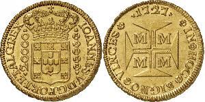 20000 Reis Brazil Gold John V of Portugal (1689-1750)