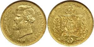 20000 Reis Empire of Brazil (1822-1889) Gold Peter II. (Brasilien) (1825 - 1891)