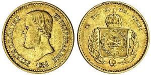 20000 Reis Empire of Brazil (1822-1889) Gold Peter II. (Brasilien) (1825 - 1891)