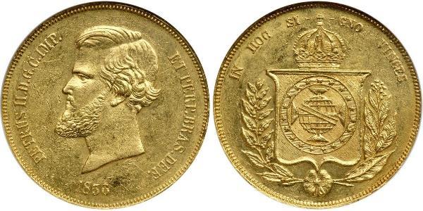 20000 Reis Empire of Brazil (1822-1889) Gold Peter II. (Brasilien) (1825 - 1891)