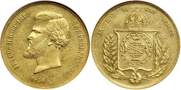 20000 Reis Empire of Brazil (1822-1889) Gold Peter II. (Brasilien) (1825 - 1891)
