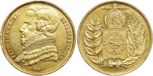 20000 Reis Empire of Brazil (1822-1889) Gold Peter II. (Brasilien) (1825 - 1891)