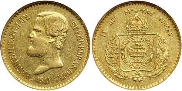 20000 Reis Empire of Brazil (1822-1889) Gold Peter II. (Brasilien) (1825 - 1891)