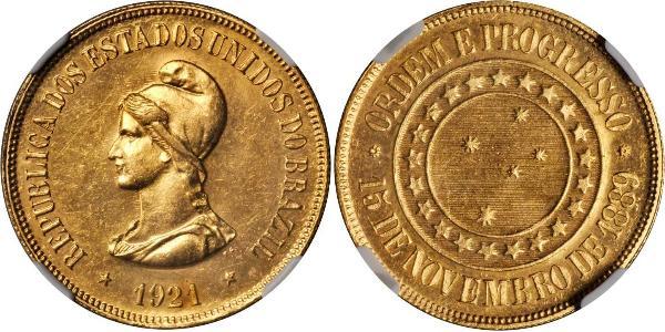 20000 Reis First Brazilian Republic (1889 - 1930) Gold 