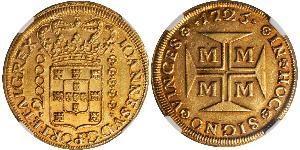 20000 Reis Brésil Or Jean V de Portugal (1689-1750)