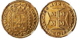 20000 Reis Brésil Or Jean V de Portugal (1689-1750)