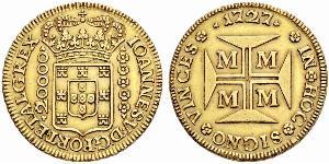 20000 Reis Brésil Or Jean V de Portugal (1689-1750)