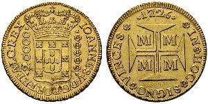 20000 Reis Brésil Or Jean V de Portugal (1689-1750)