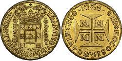 20000 Reis Brasil Oro Juan V de Portugal (1689-1750)