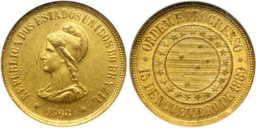 20000 Reis First Brazilian Republic (1889 - 1930) Oro 