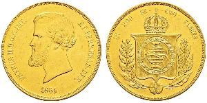 20000 Reis Imperio del Brasil (1822-1889) Oro Pedro II de Brasil (1825 - 1891)