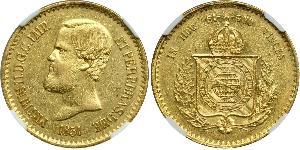 20000 Reis Imperio del Brasil (1822-1889) Oro Pedro II de Brasil (1825 - 1891)