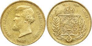 20000 Reis Imperio del Brasil (1822-1889) Oro Pedro II de Brasil (1825 - 1891)