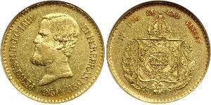 20000 Reis Imperio del Brasil (1822-1889) Oro Pedro II de Brasil (1825 - 1891)