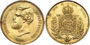 20000 Reis Impero del Brasile (1822-1889) Oro Pietro II del Brasile (1825 - 1891)