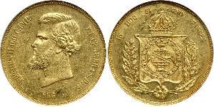 20000 Reis 巴西帝國 (1822 - 1889) 金 佩德罗二世 (巴西) (1825 - 1891)