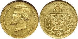 20000 Reis 巴西帝國 (1822 - 1889) 金 佩德罗二世 (巴西) (1825 - 1891)