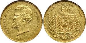 20000 Reis 巴西帝國 (1822 - 1889) 金 佩德罗二世 (巴西) (1825 - 1891)