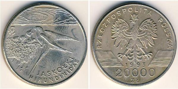 20000 Zloty Third Polish Republic (1991 - ) Copper/Nickel 