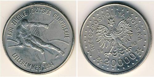 20000 Zloty Third Polish Republic (1991 - ) Níquel/Cobre 