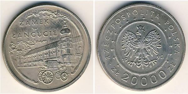 20000 Zloty Third Polish Republic (1991 - ) Níquel/Cobre 