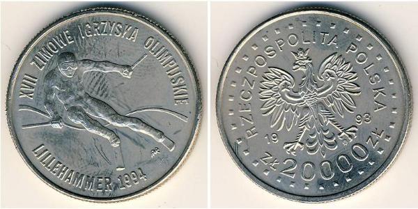 20000 Злотый Республика Польша (1991 - ) Никель/Медь 