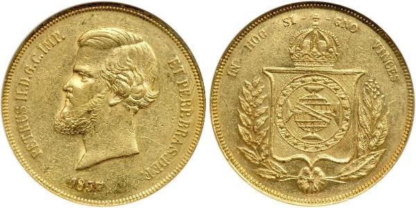 20000 Рейс Бразильская империя (1822-1889) Золото Педру II (император Бразилии) (1825 - 1891)