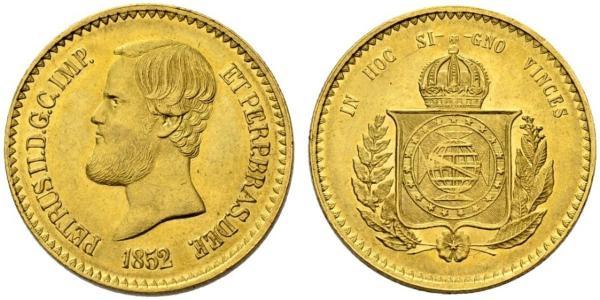 20000 Рейс Бразильская империя (1822-1889) Золото Педру II (император Бразилии) (1825 - 1891)