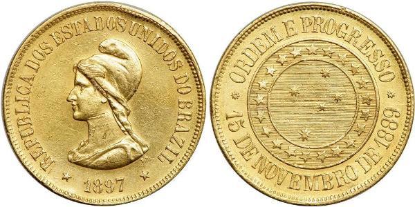 20000 Рейс Бразильская старая республика (1889 - 1930) Золото 