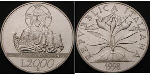 2000 Lira Italien Silber 
