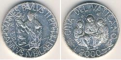 2000 Lira Vatikan (1926-) Silber 