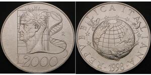 2000 Lira Italy Silver 