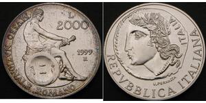 2000 Lira Italy Silver 