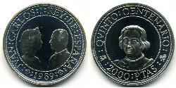 2000 Peseta Reino de España (1976 - ) Plata 