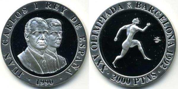 2000 Peseta Reino de España (1976 - ) Silber 