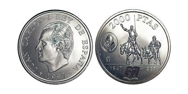 2000 Peseta 西班牙 銀 胡安·卡洛斯一世 (1938 - )