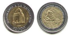 2000 Песо Соединённые Штаты Мексики (1867 - ) Биметалл 