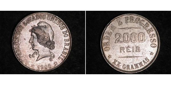 2000 Reis Brésil Argent 