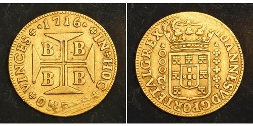 2000 Reis Kingdom of Portugal (1139-1910) / Brasilien Gold 