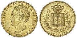 2000 Reis Royaume de Portugal (1139-1910) Or Louis Ier de Portugal (1838 - 1889)
