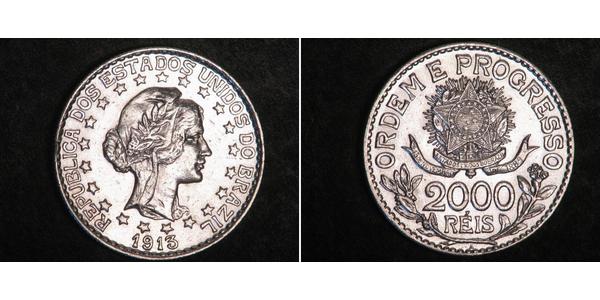 2000 Reis Brasil Plata 