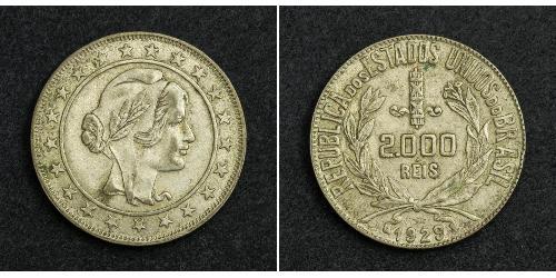 2000 Reis Brasilien Silber 